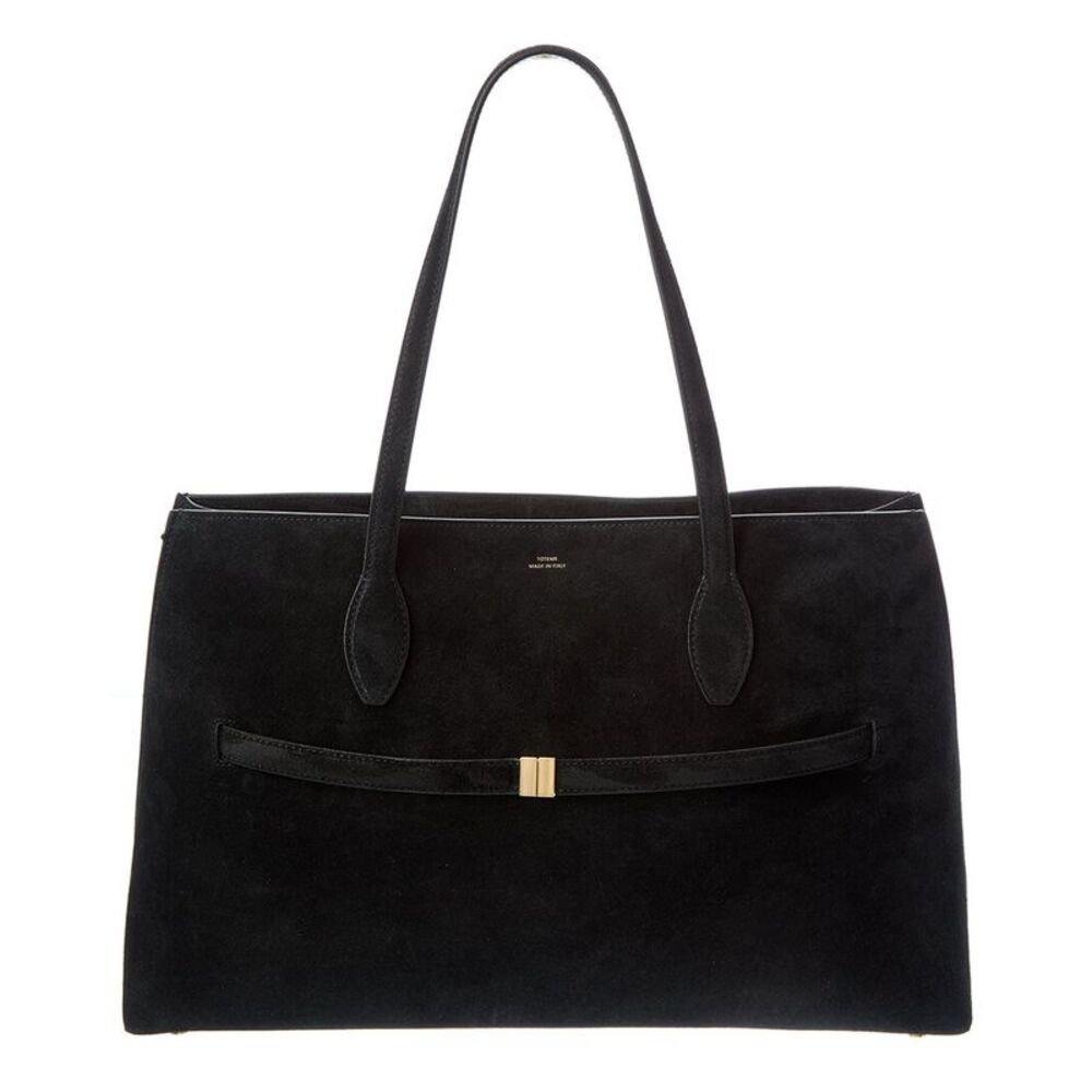 Toteme Lounge Suede Tote, Black